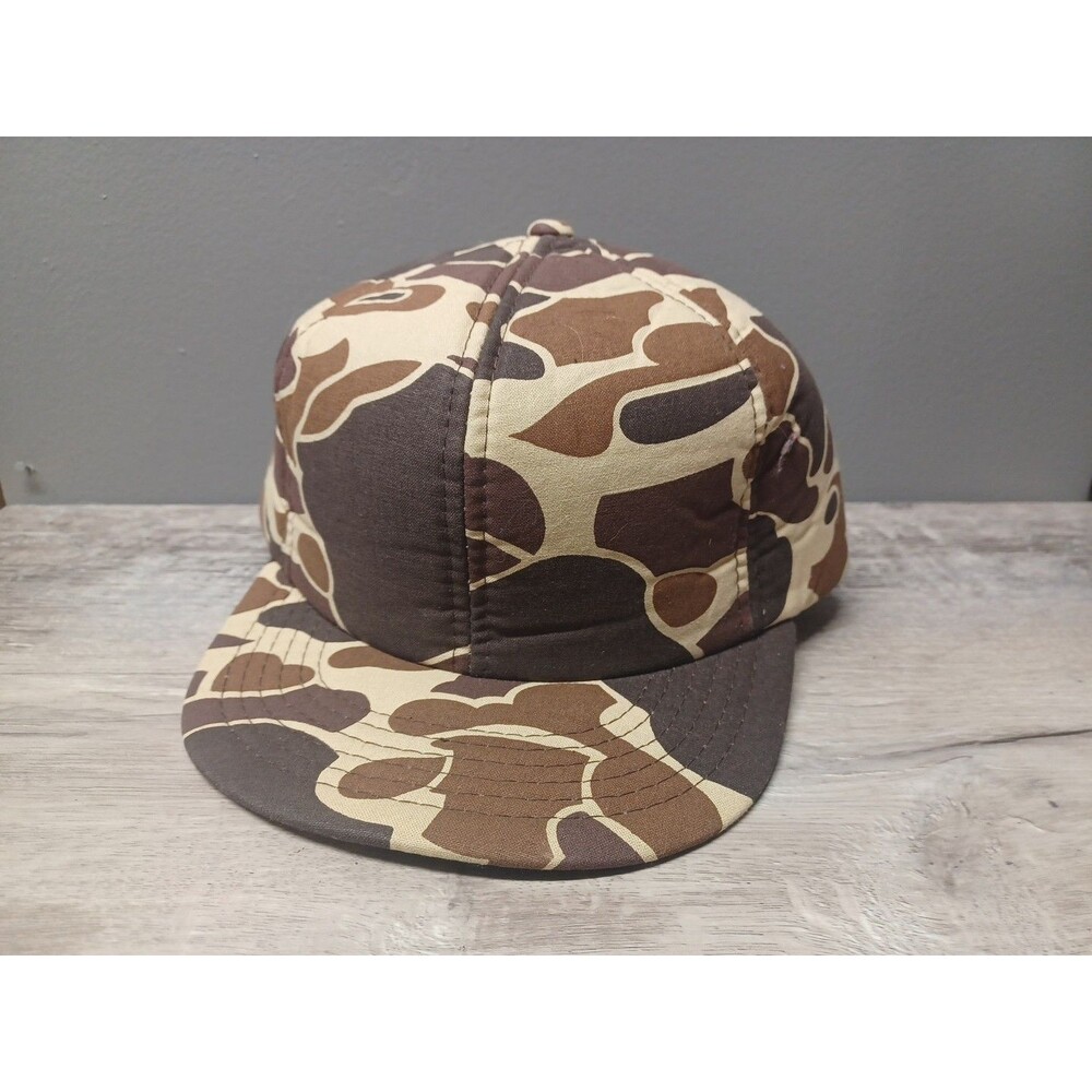 VTG Hunter Hat Adult Large Ear Flaps Duck Camo Western Pipeline Cap Lined Korea